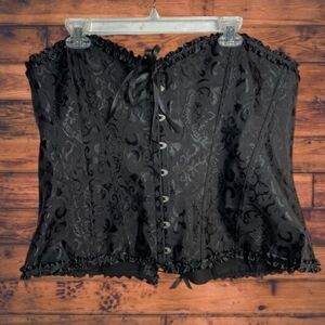 Elegant Black Corset Top Sz 2 Xl-3xl Usa Sz